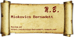 Miokovics Bernadett névjegykártya